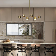 Stellevernic 6-Light 30-in Brass Modern Linear LED Kitchen Island Light