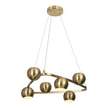 Stellevernic 6-Light 20.5" Brass LED Chandelier, Geometric