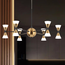 Cepeaul 1-Light 23.5" Modern Black LED Chandelier, Hourglass