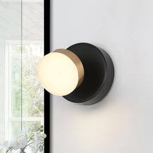 Nelly 1-Light Modern Black and Gold LED Wall Sconces