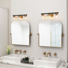 Sean 3-Light Black and Brass Vanity Light