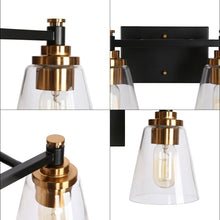 Vatinalinlwe 2-Light Black and Brass Vanity Light