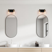 Vatinalinlwe 2-Light Black and Brass Vanity Light