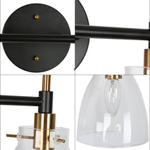 Aviannaiser 2-Light Black and Brass Vanity Light