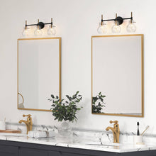 Aiglitis 3-Light Black and Brass Vanity Light