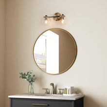 Vellichor 2-Light Black and Brass Vanity Light