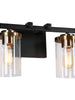 Mysticulinary 2-Light Black and Brass Vanity Light