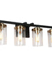 Mysticulinary 4-Light Black and Brass Vanity Light