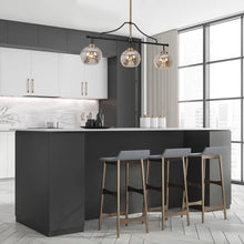 Demhuiwo 3-Light 28.5-in Black&Gold Modern Linear Kitchen Island Light