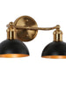 Nephropsidae 2-Light Black and Brass Vanity Light