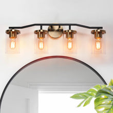 Carrots 4-Light Black and Brass Vanity Light