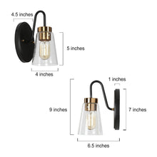 Neil 1-Light Black and Gold Wall Sconce
