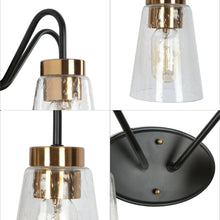 Neil 2-Light Black and Brass Vanity Light