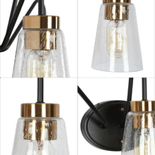 Neil 4-Light Black and Brass Vanity Light