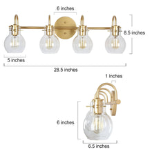 Borislav 4-Light Gold Vanity Light