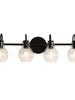 Borislav 4-Light Black Vanity Light