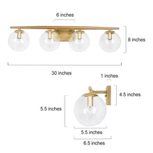 Kisiotlo 4-Light Gold Vanity Light