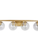 Kisiotlo 4-Light Gold Vanity Light