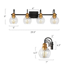 Whiting 4-Light Bronze Vanity Light