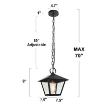 Nigracrata 1-Light Mini Black Outdoor Pendant Light