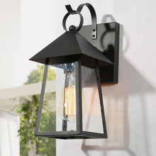 Shelijars 13"H 1-Light Black Outdoor Wall Light