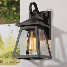 Azhariaesticu 12"H 1-Light Black Outdoor Wall Light