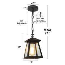 Azhariaesticu 1-Light Mini Black Outdoor Pendant Light