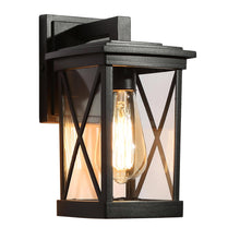 Ellaetria 10.2"H 1-Light Black Outdoor Wall Light Set of 2