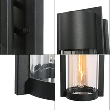 Zoriluna 11.5"H 1-Light Black Outdoor Wall Lantern Set of 2