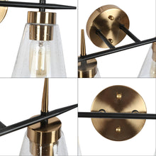 Greenriver 2-Light Black and Brass Vanity Light