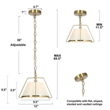 Fossa 1-Light Medium Brass Modern Pendant Light Fixtures