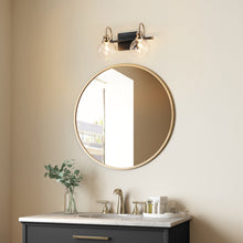 Boyce 2-Light Black and Brass Vanity Light