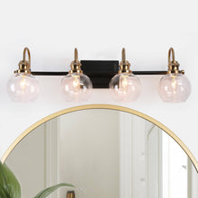 Boyce 4-Light Black and Brass Vanity Light