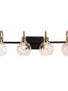 Boyce 4-Light Black and Brass Vanity Light