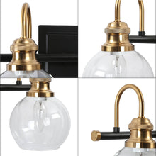 Boyce 4-Light Black and Brass Vanity Light