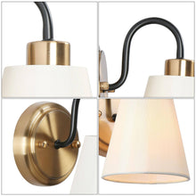 Jacarmellia 1-Light Black and Brass Vanity Light