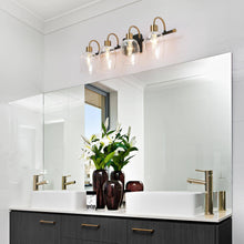 Loniramaja 4-Light Black and Gold Vanity Light