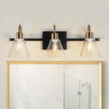 Amaduz 4-Light Black and Gold Vanity Light