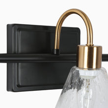 Amaduz 4-Light Black and Gold Vanity Light