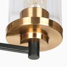 Carrots 5-Light 25" Modern Black and Brass Chandelier, Cylinder