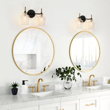 Grandiflorus 2-Light Black and Brass Vanity Light