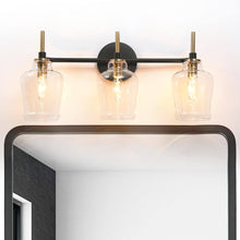 Grandiflorus 3-Light Black and Brass Vanity Light