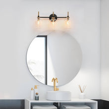 Grandiflorus 3-Light Black and Brass Vanity Light