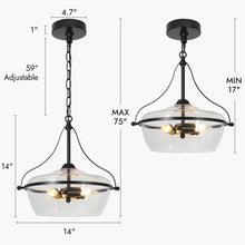 Dendrocnide 3-Light 14" Modern Black and Brass Chandelier, Drum