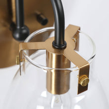 Iianmin 1-Light Black and Gold Vanity Light