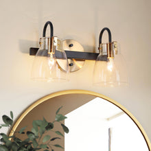 Iianmin 1-Light Black and Gold Vanity Light
