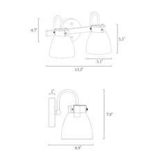 Iianmin 1-Light Black and Gold Vanity Light