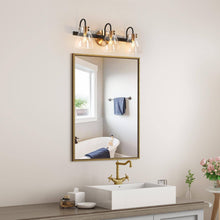 Iianmin 1-Light Black and Gold Vanity Light