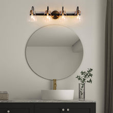 Pseudochromis 4-Light Black and Gold Vanity Light