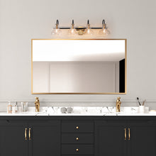 Saxifraga 4-Light Black and Brass Vanity Light